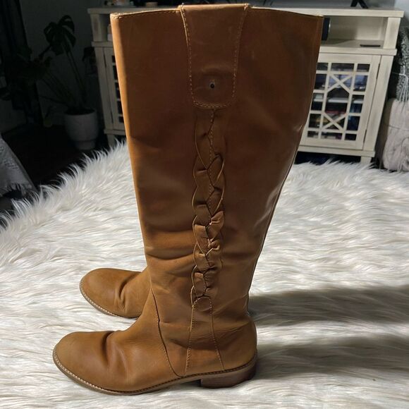 Schuler & Sons Philadelphia Tall Leather Riding Boots in Tan - Picture 7 of 11